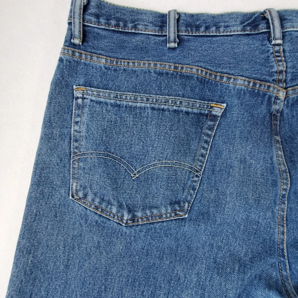 Levi's 505 Regular Fit Jeans Mens 44x34‎ Blue Straight Leg Denim Classic
